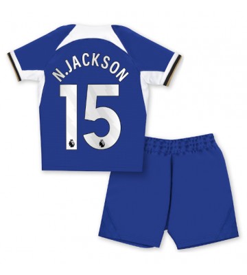 Chelsea Nicolas Jackson #15 Replika Babytøj Hjemmebanesæt Børn 2023-24 Kortærmet (+ Korte bukser)